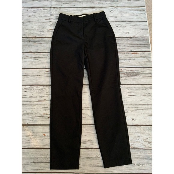 H&M Pants - H&M Womens Ankle Trousers Black High Waist Elastic Back Pants Size 2 Office Work